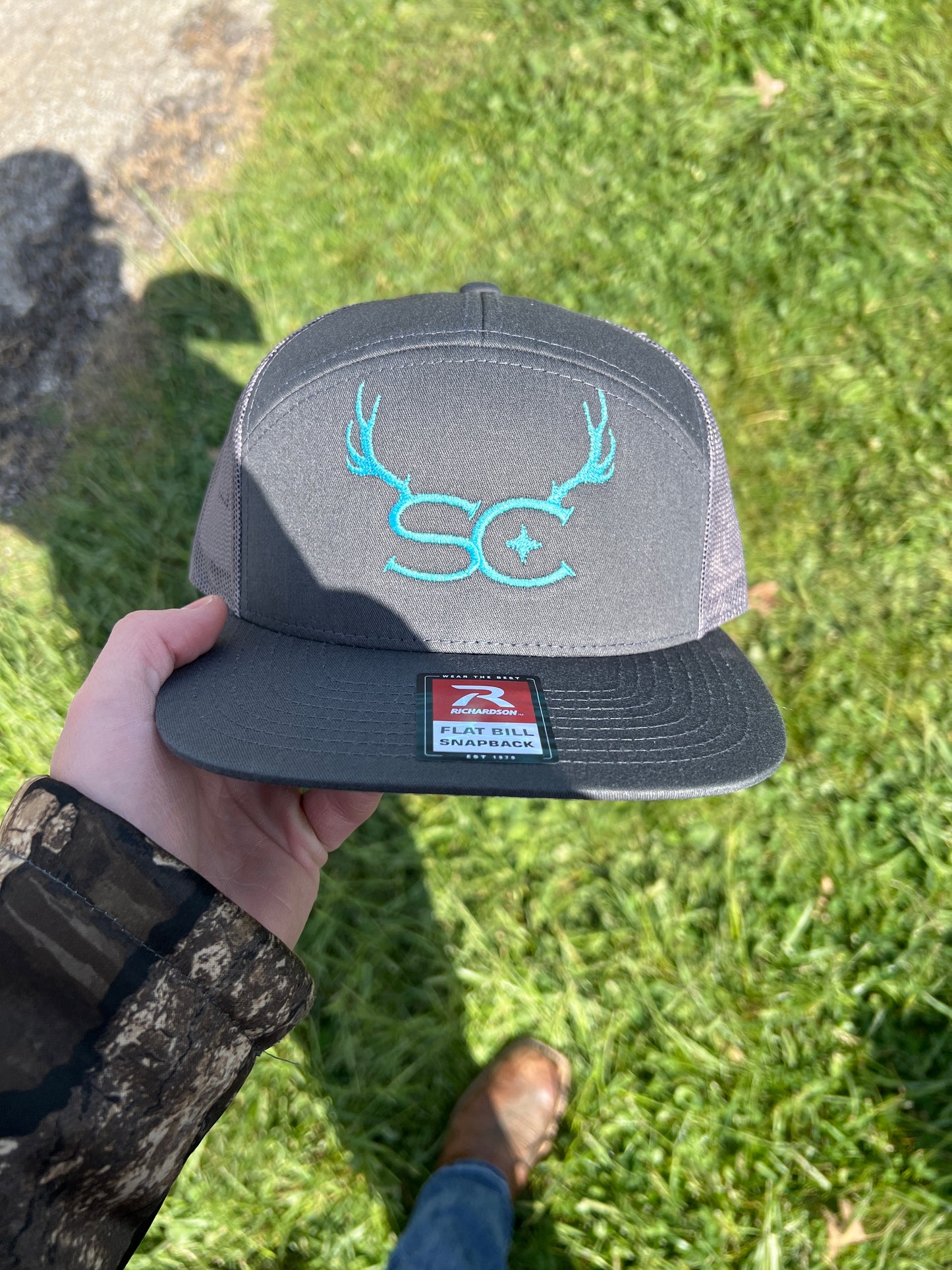 Southern Stag Charcoal & Baby Blue